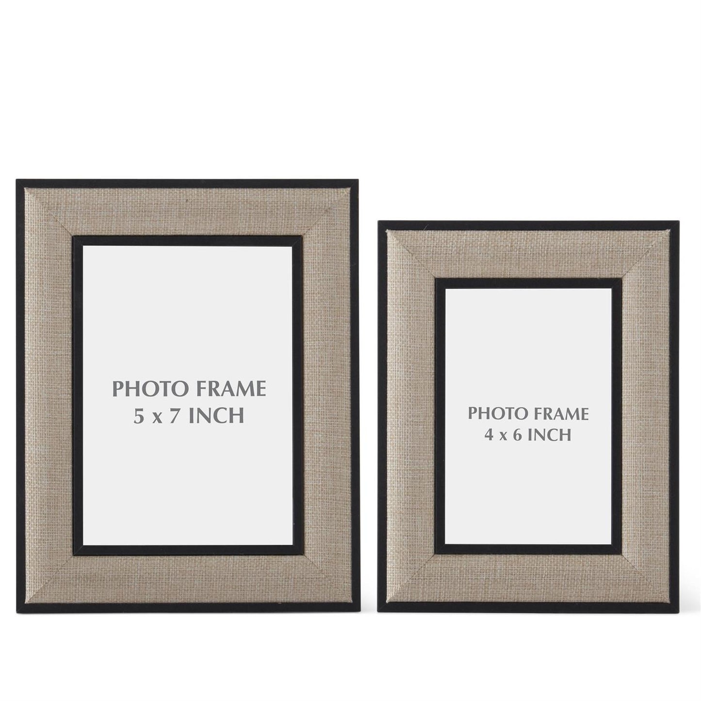 Black Wood & Linen Photo Frames