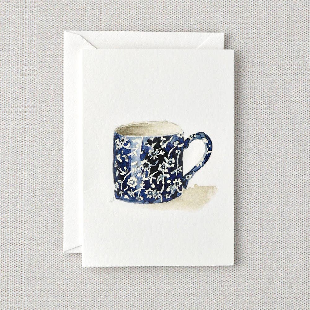 Calico mug mini notecard