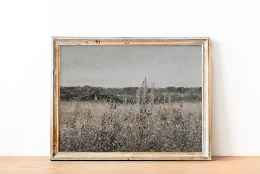 Wildflower Fields Vintage Art Print: 8x10in