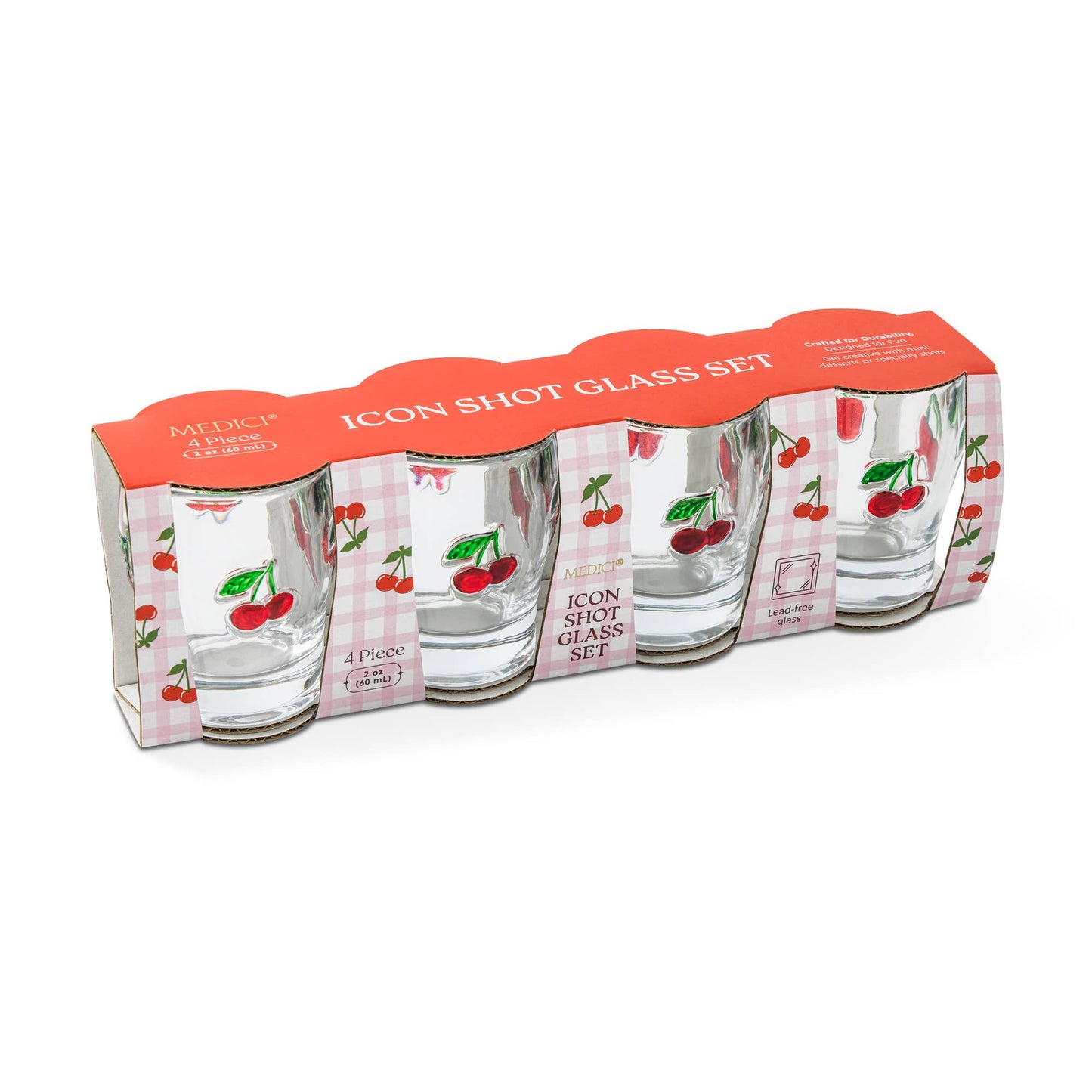 4pk 2oz Icon Shot Glasses - Cherry