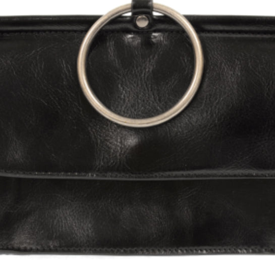 Black Aria Silver Ring Bag