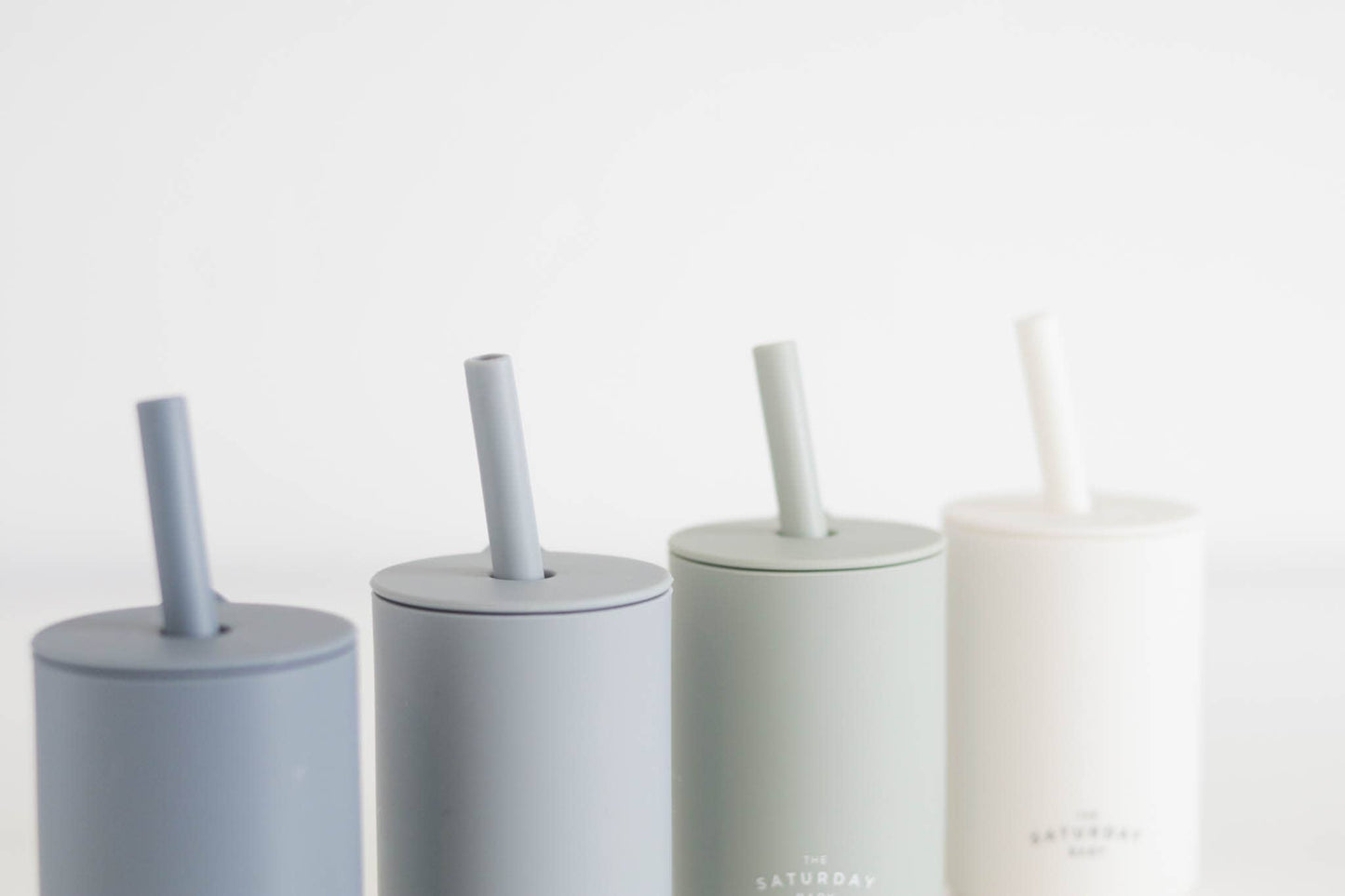 The Saturday Baby Silicone Straw Cup: Cloud