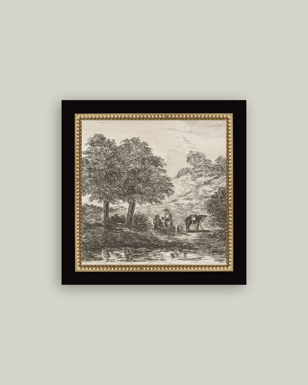 Landscape with Family under Tree: 5x5