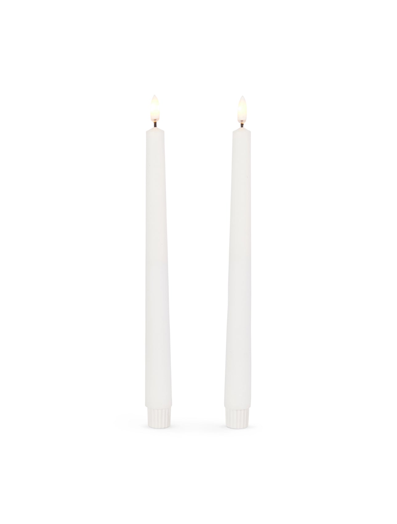 11" White Taper Candles