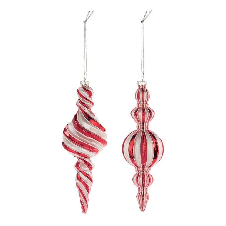 Candy Cane Finial Ornament