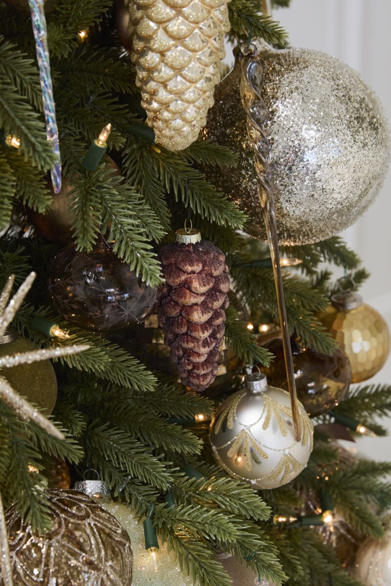 FROSTED PINECONE ORNAMENT