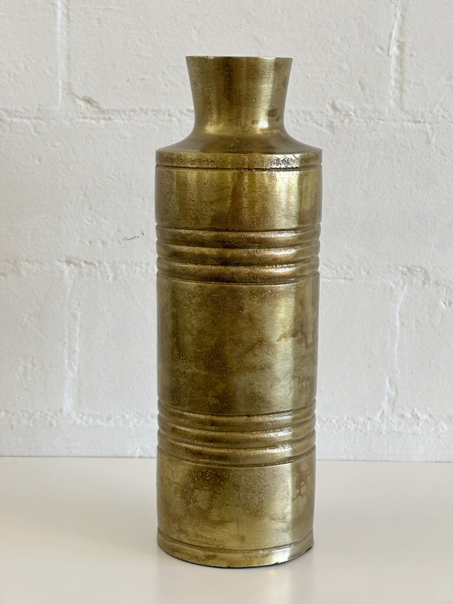 10.5" BURNT CHAMPAGNE ALUM. VASE