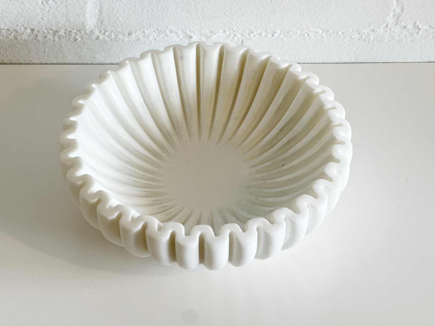 Marble Ruffle Bowl