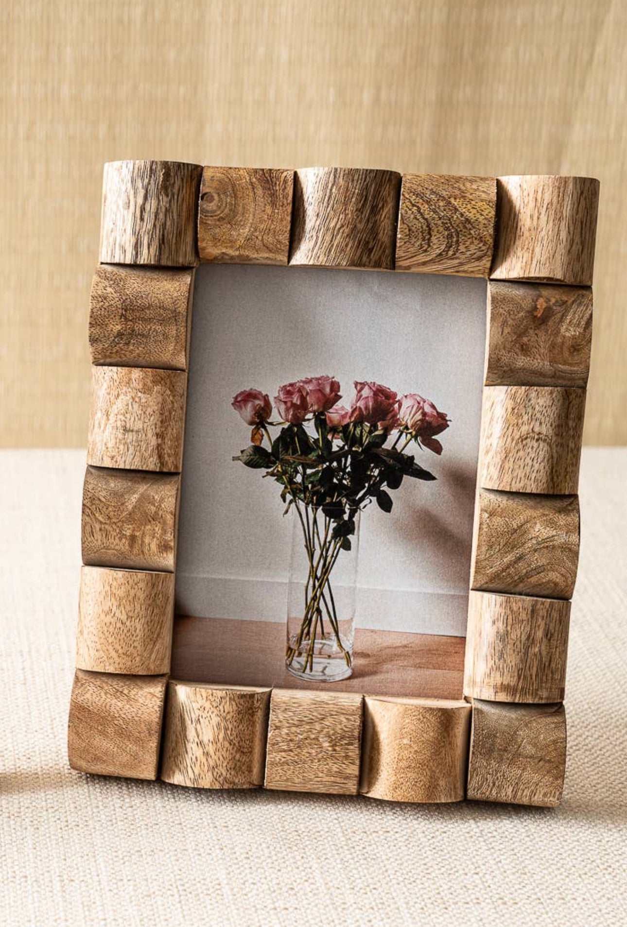 Wood Bark & Round Block Frames