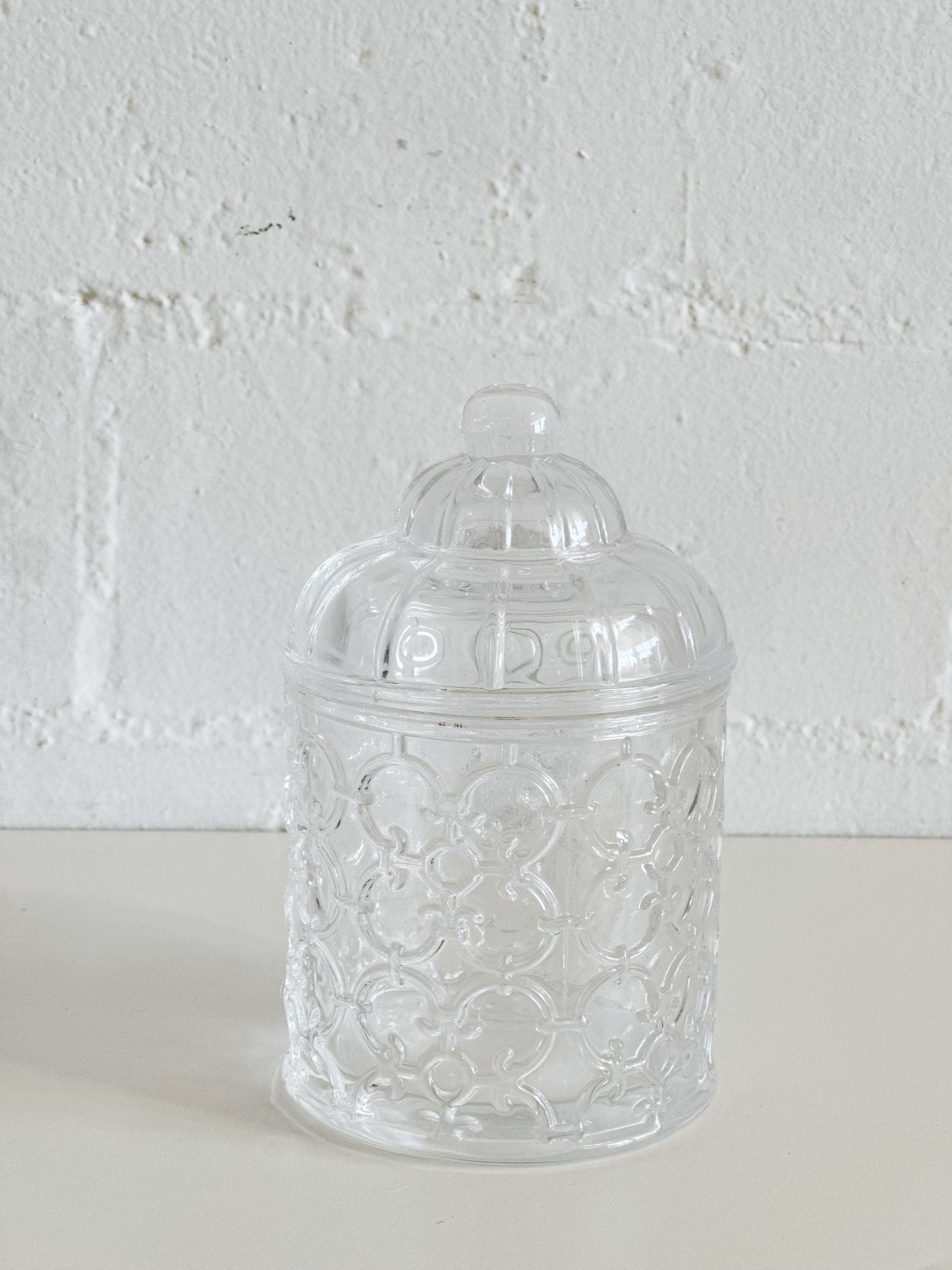 Clear Vintage Style Glass Canister