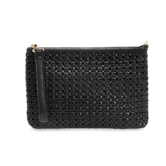 Black Emery Faux Cane Crossbody