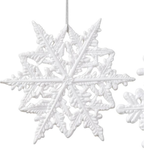 Porcelain Snowflake Ornament