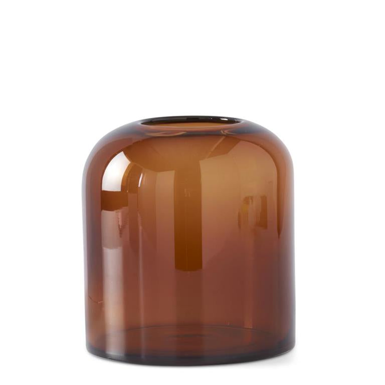 AMBER TRANSPARENT GLASS VASES