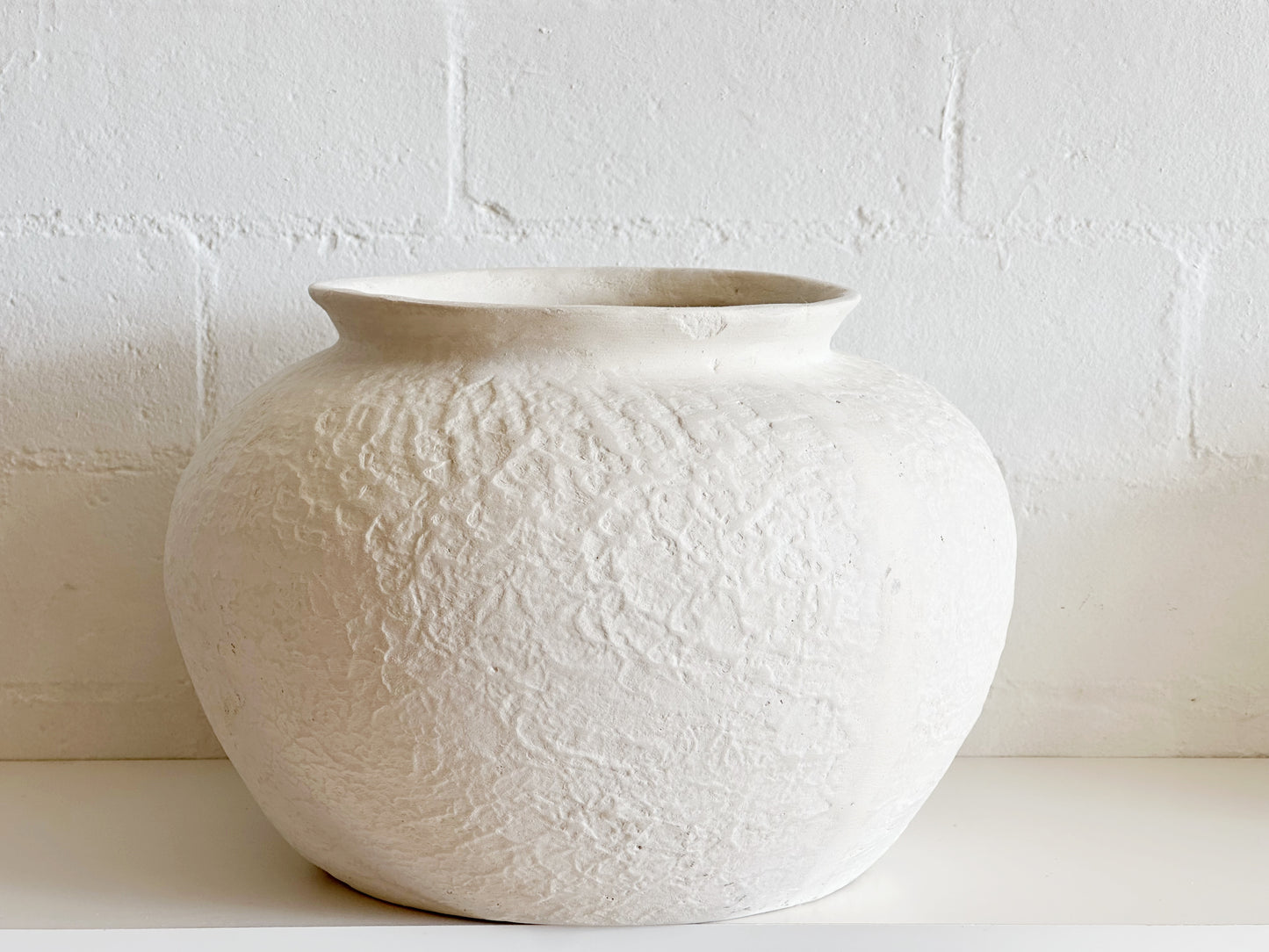 Paper Mache Pot Natural