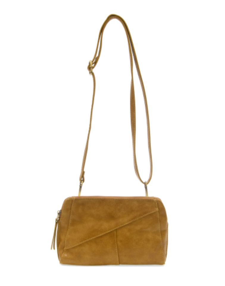 Spicy Mustard Gigi Crossbody with Woven Wristlet Strap
