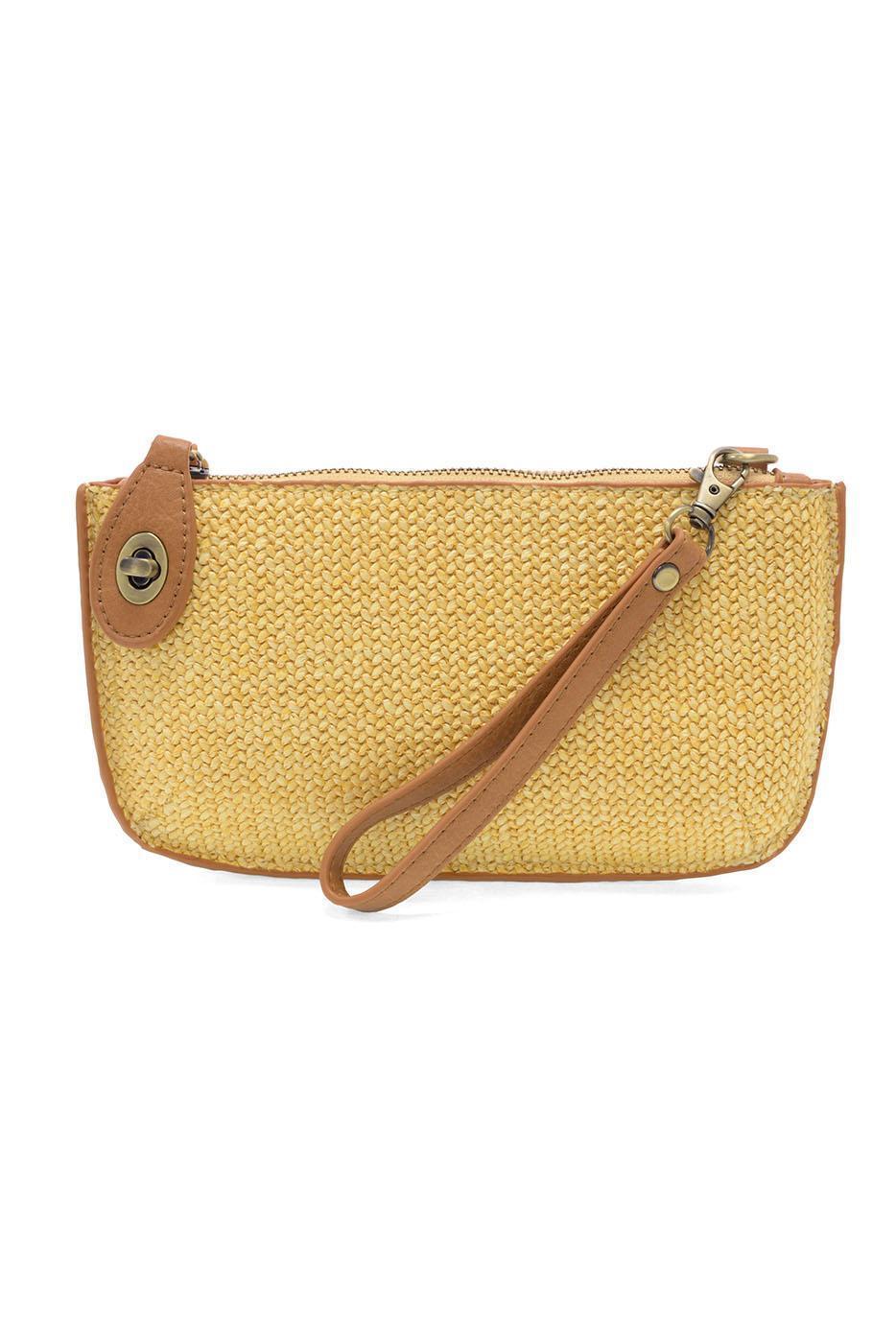 Straw Mini Crossbody Wristlet