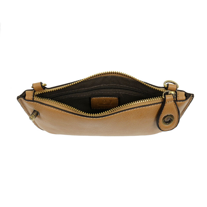 Golden Oak Mini Crossbody Wristlet Clutch