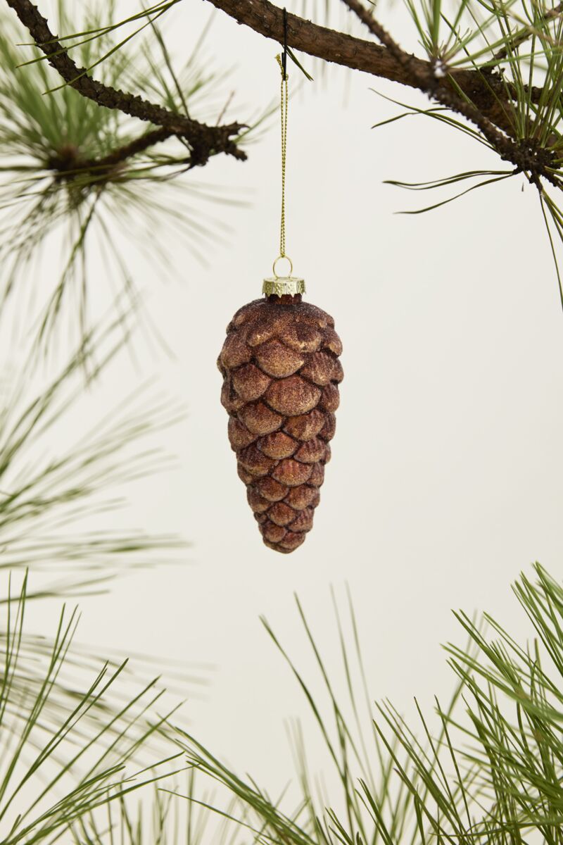 FROSTED PINECONE ORNAMENT
