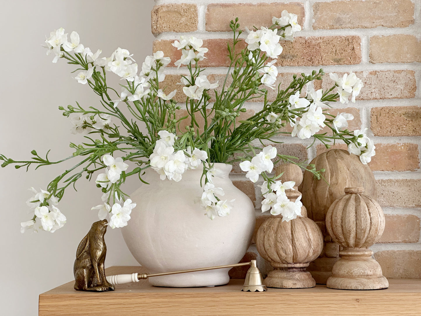 Paper Mache Pot Natural White