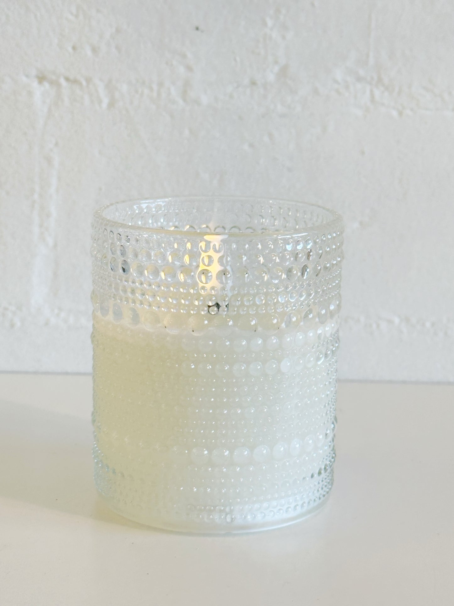 5” LED Beaded Glass Candle