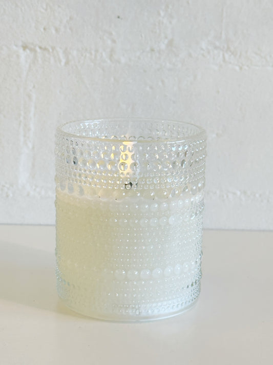 5” LED Beaded Glass Candle