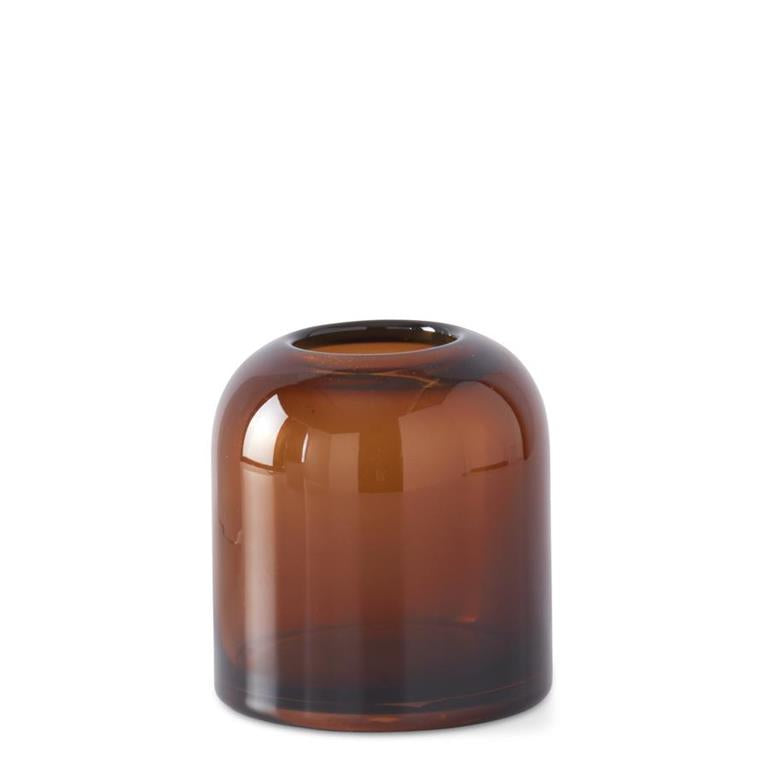AMBER TRANSPARENT GLASS VASES