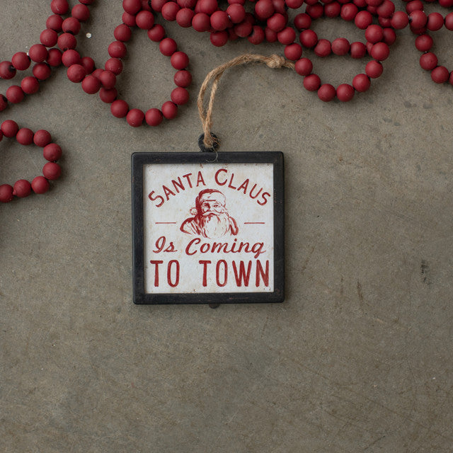 SANTA FRAMED ORNAMENT