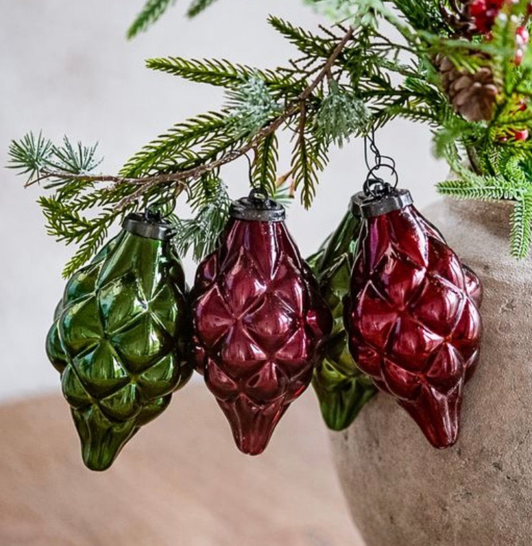Quilted Teardrop Ornament