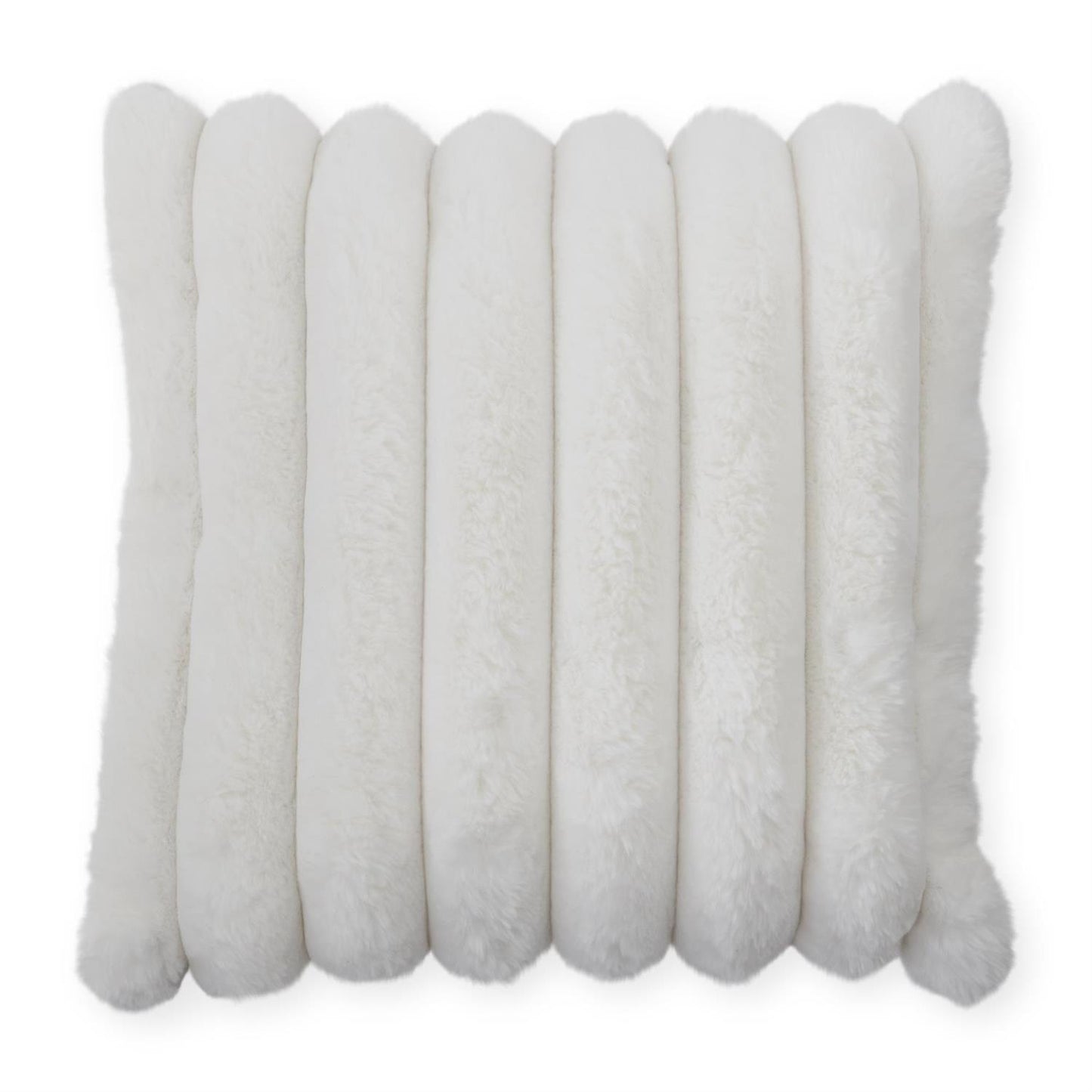 18” Cream Faux Fur Pillow