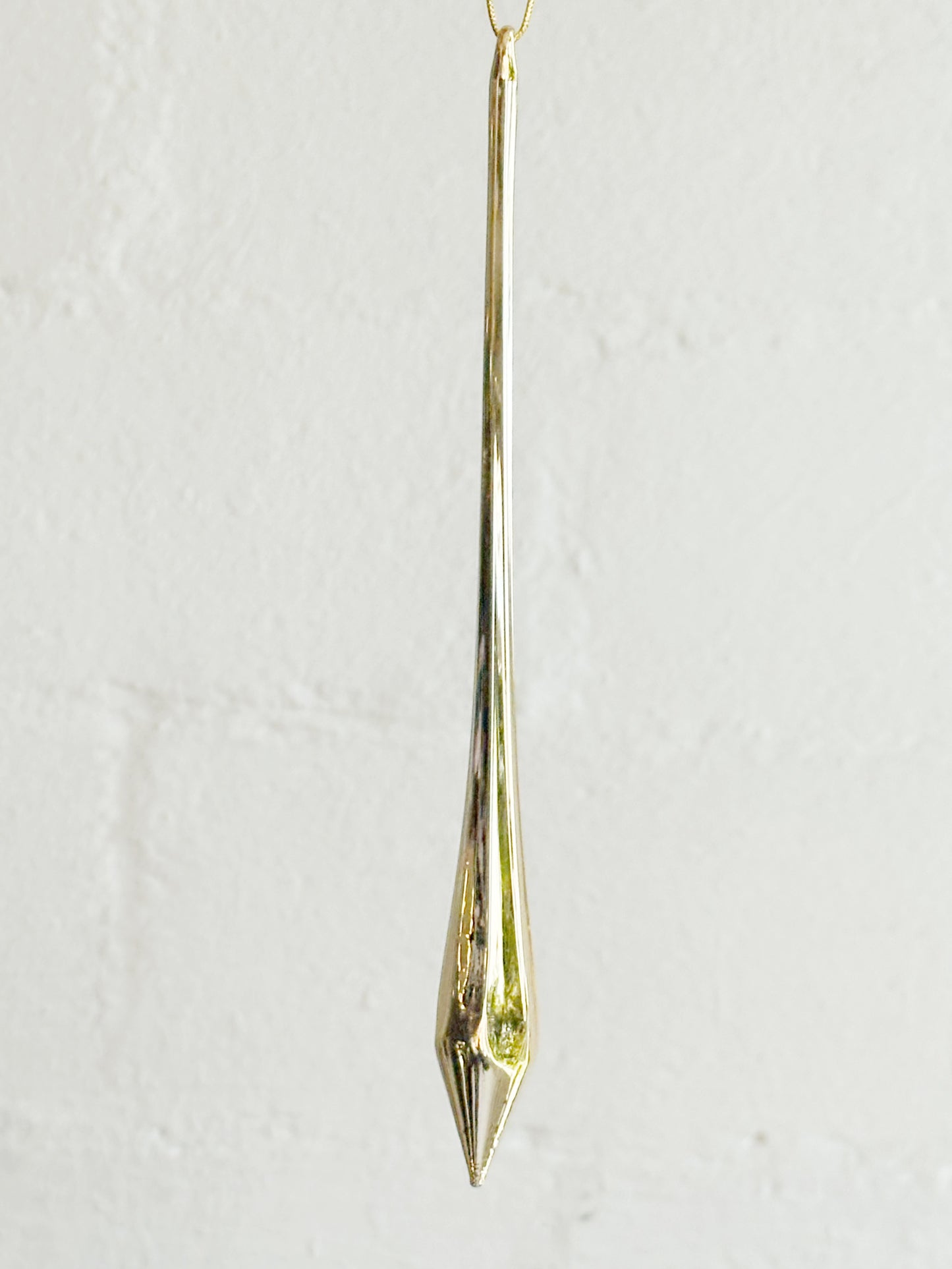 Gold Glass Icicle Ornament