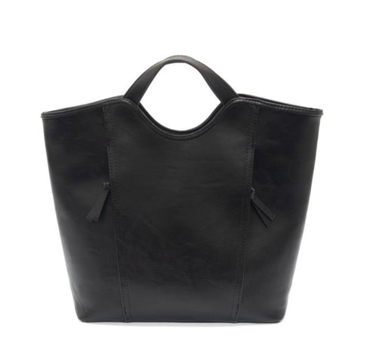 Black Emily Double Zip Tote