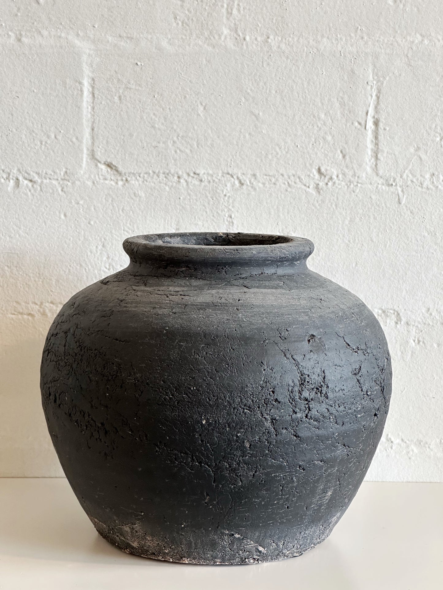 Charcoal Round Vase