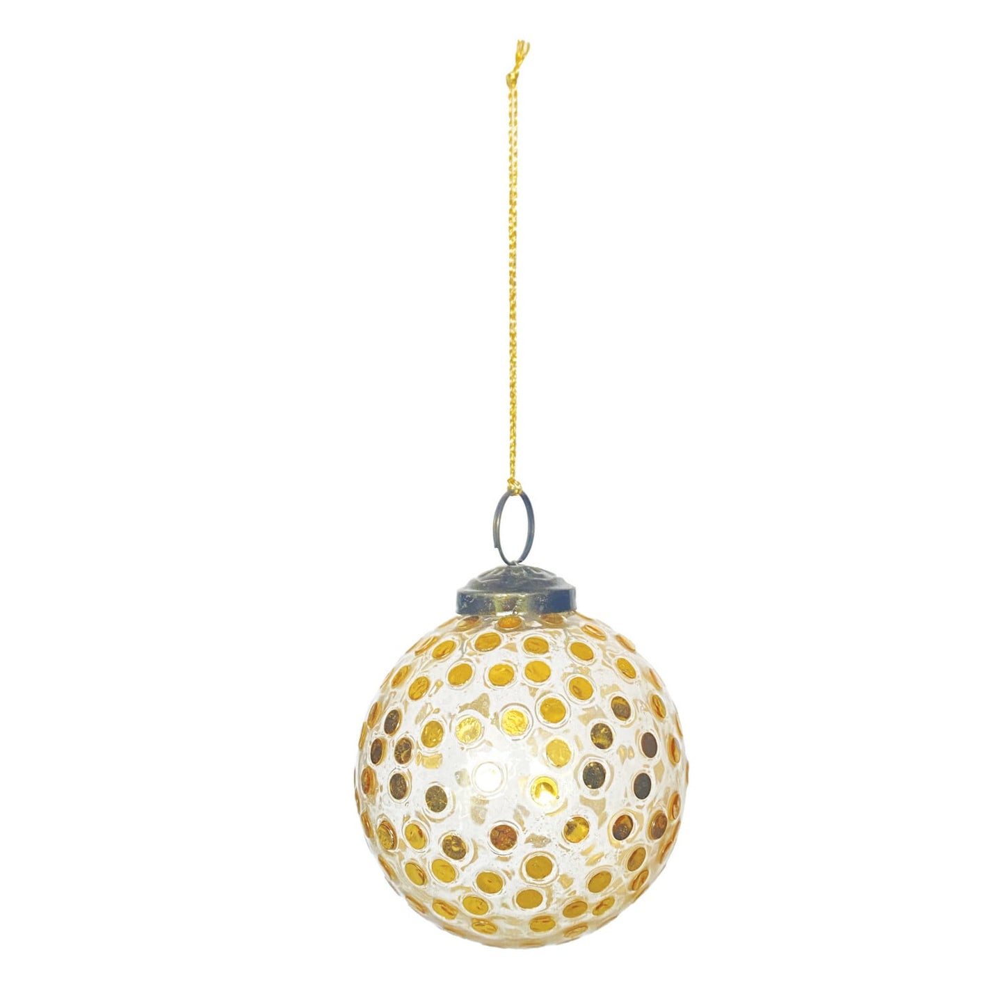 Sequin Glass Ball Ornament