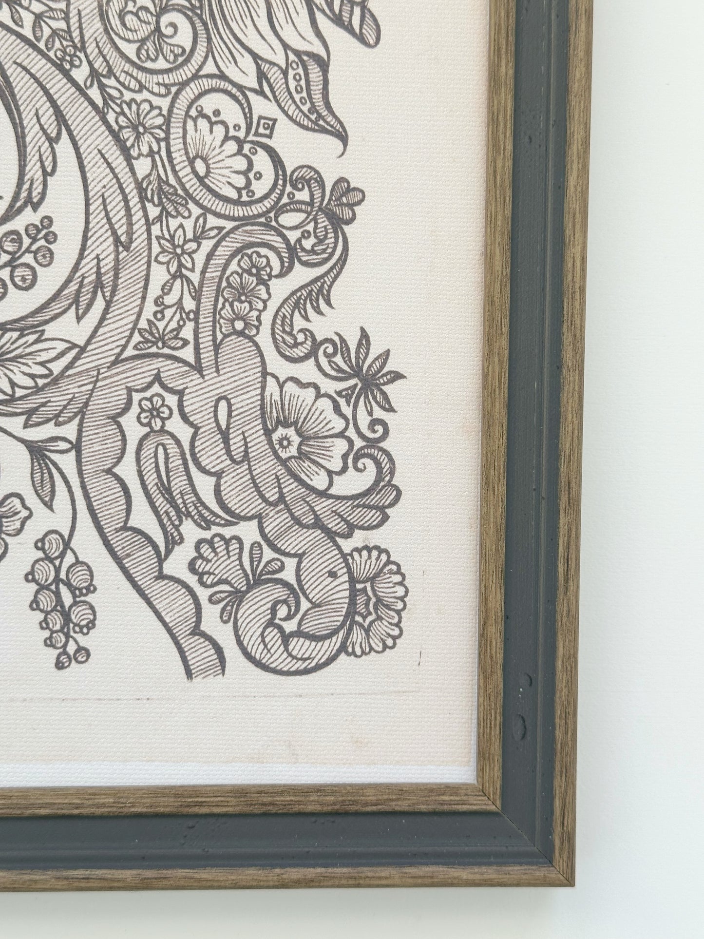 Paisely Sketch 10x14 Framed Print