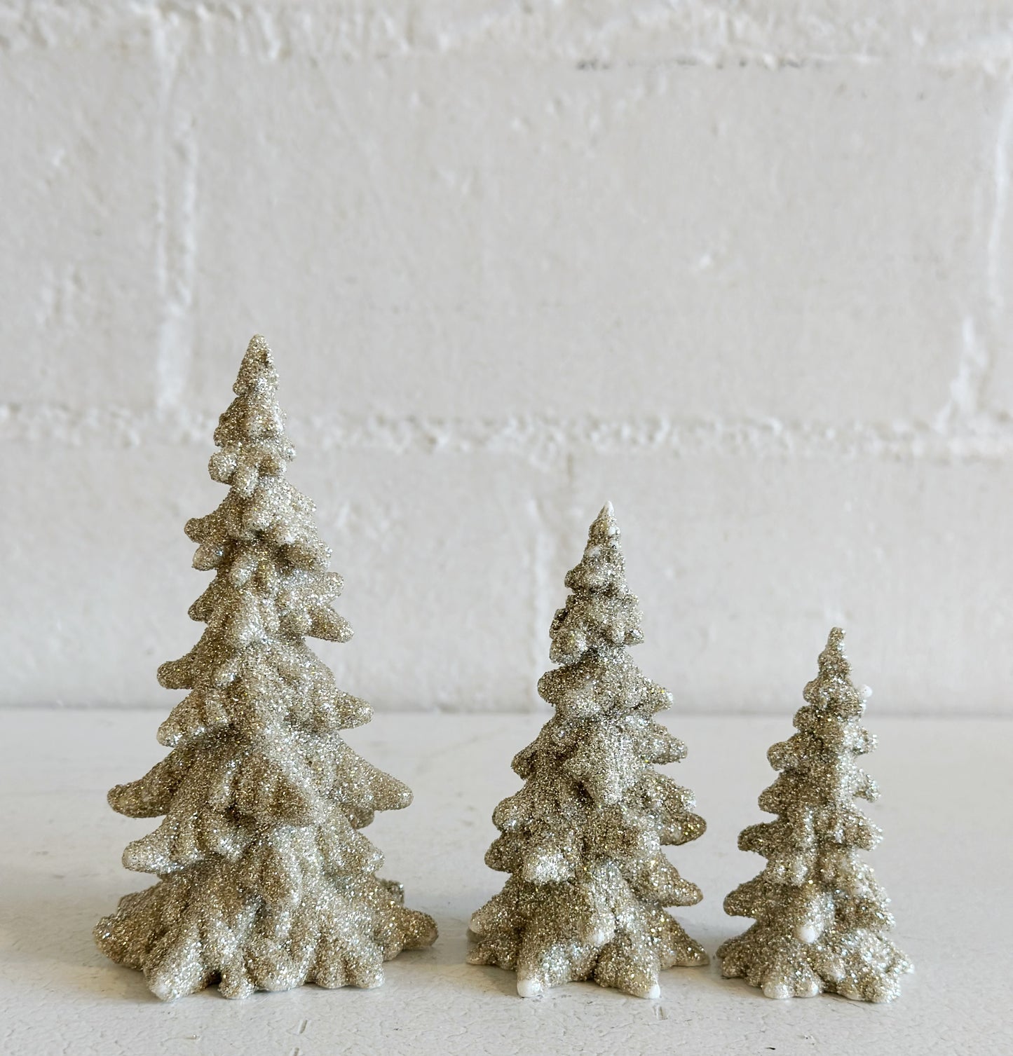 Set of 3 Mini Glitter Trees