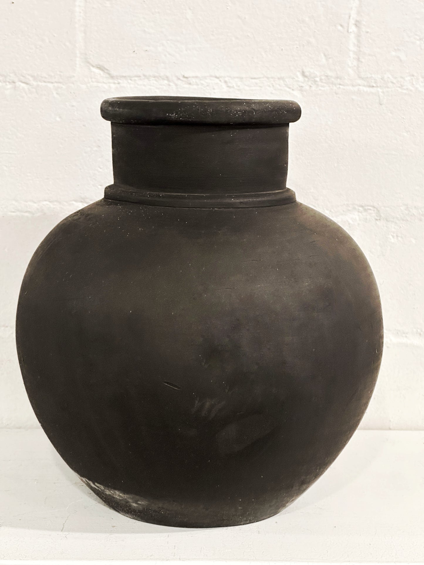 Black Terra Cotta Vase Container