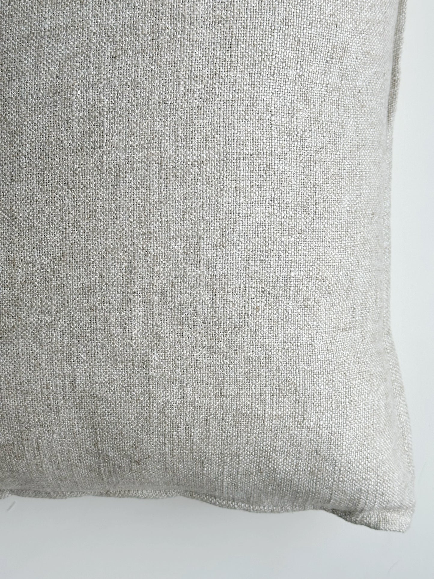 BEIGE LINEN MIX LUMBAR PILLOW