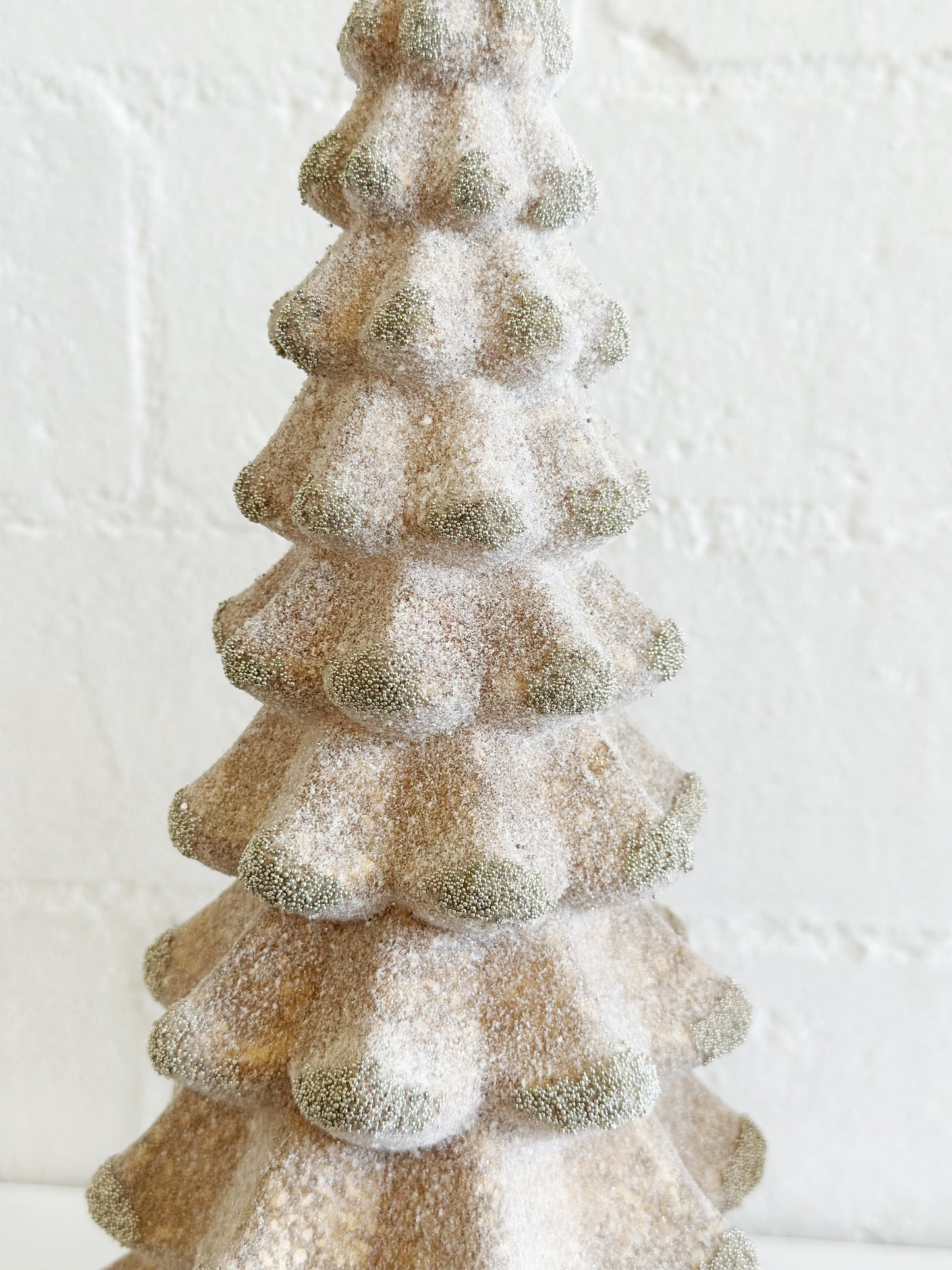 Antique Brown Beaded Glass Tree