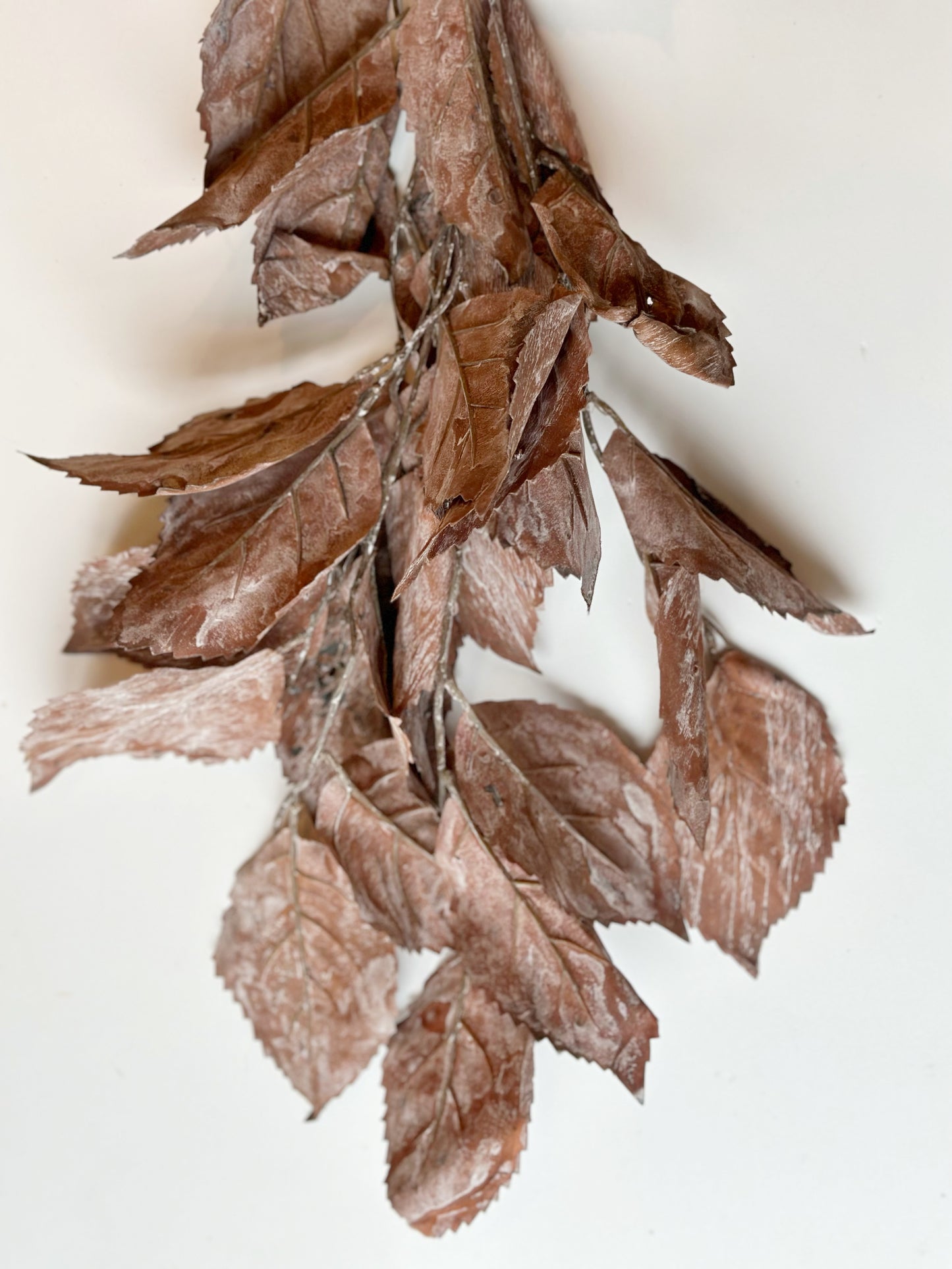 40" DRIED FAUX HYDRANGEA LEAF SPRAY