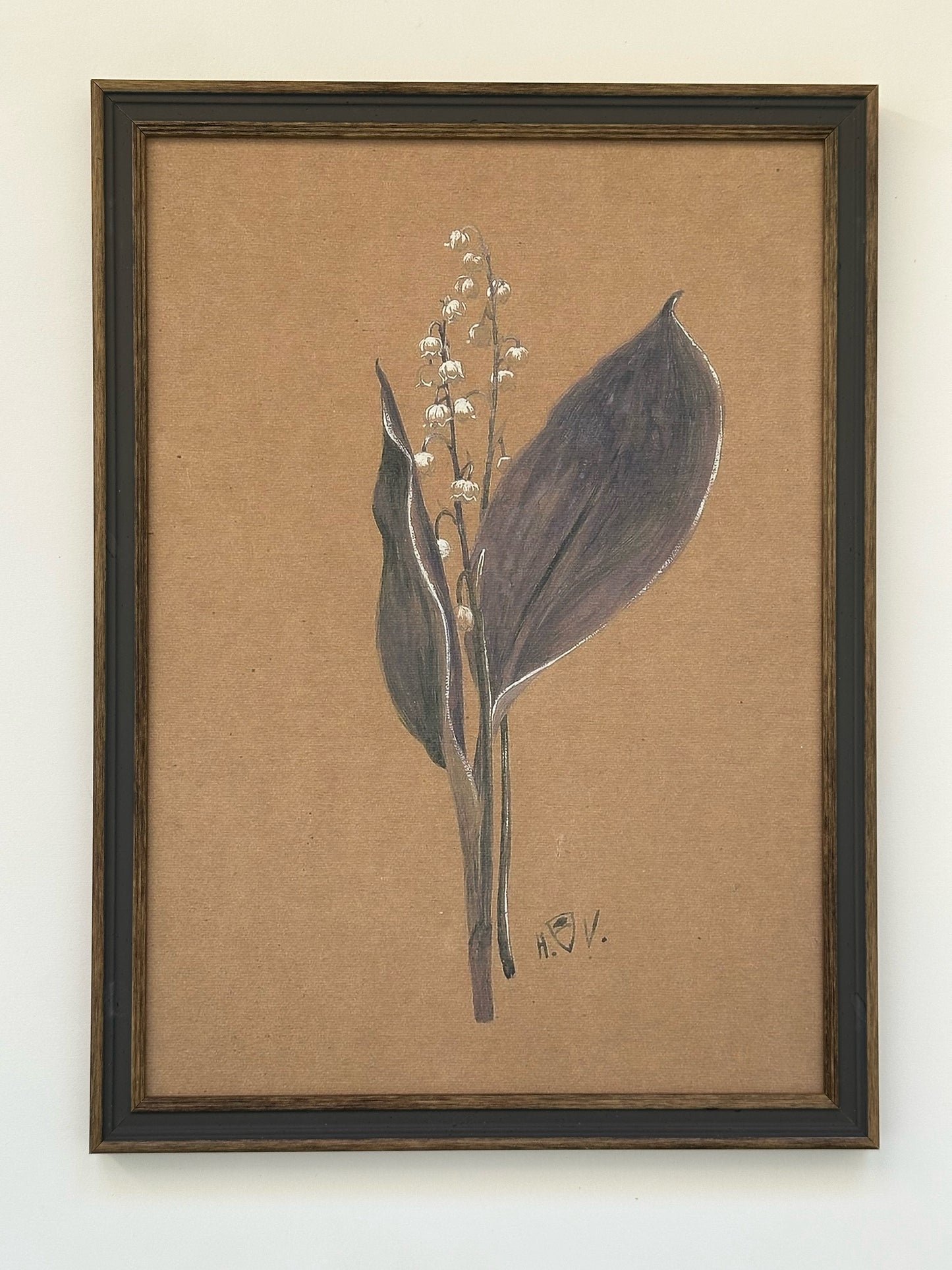 Lily On Brown 10x14 Framed Print