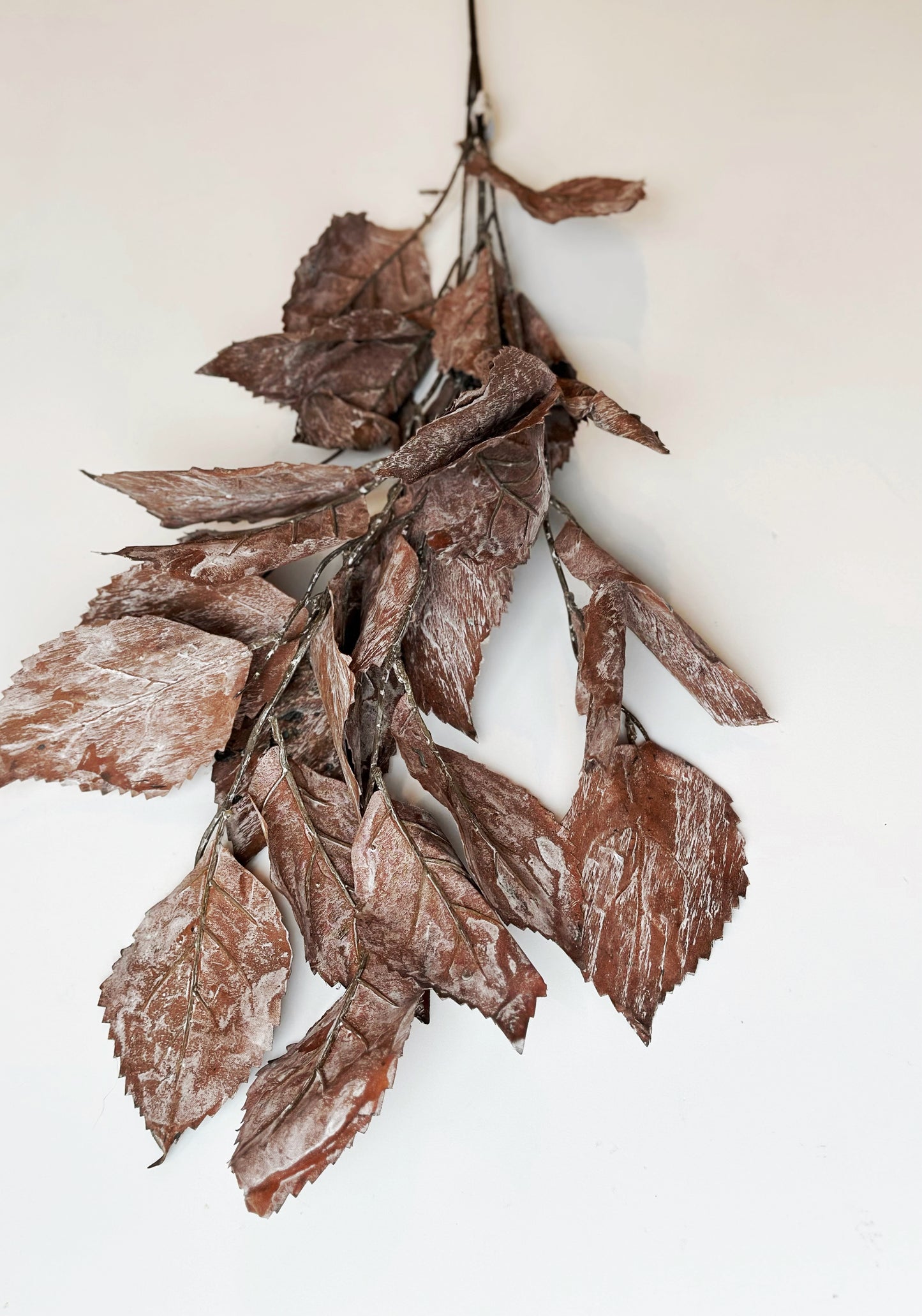 40" DRIED FAUX HYDRANGEA LEAF SPRAY