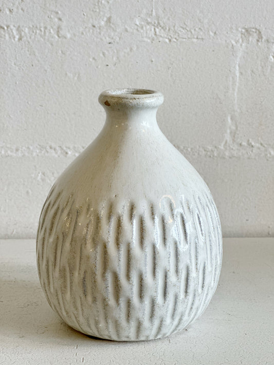 White Dimple Vase
