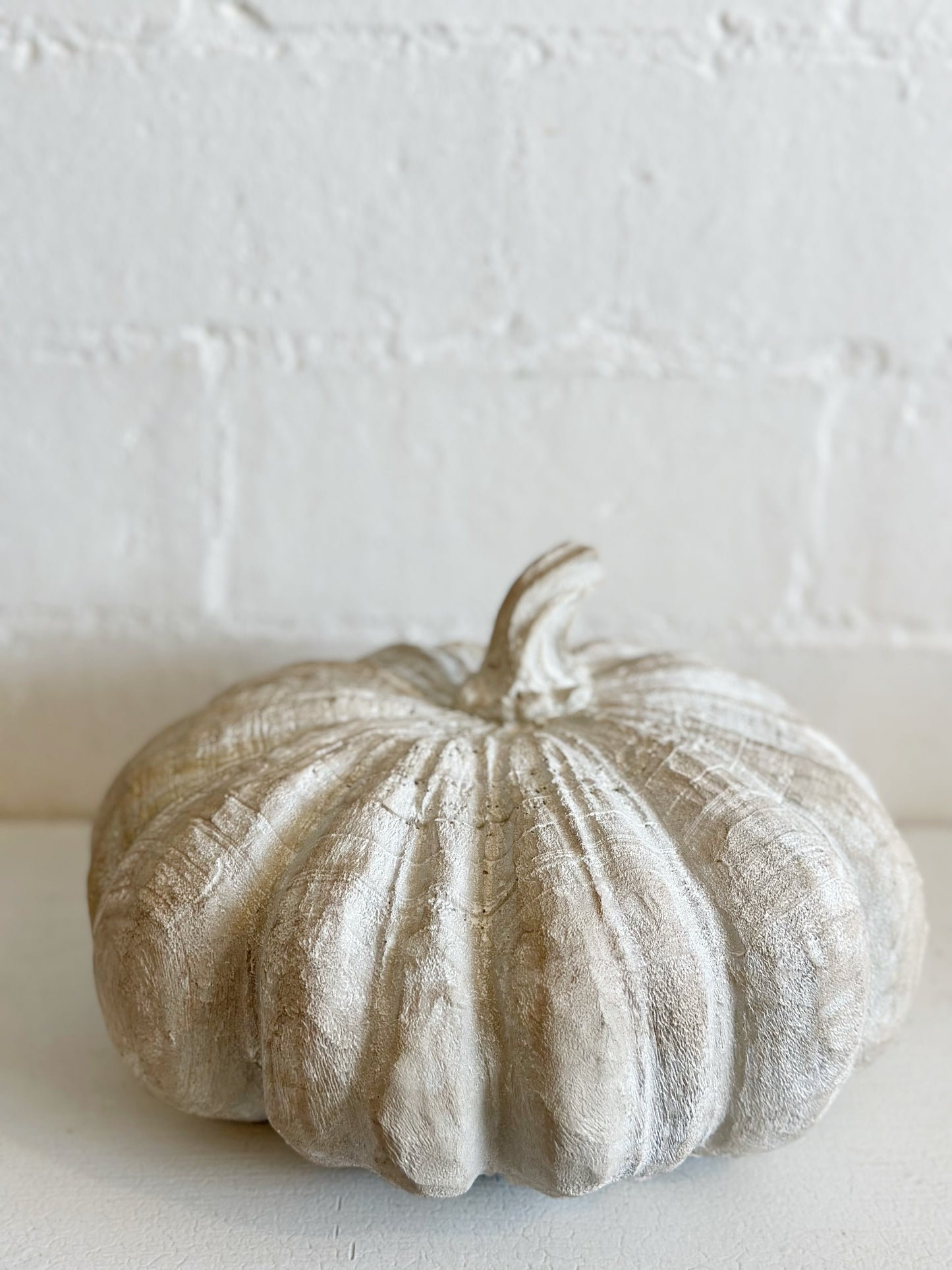 Whitewashed Wood Look Pumpkin