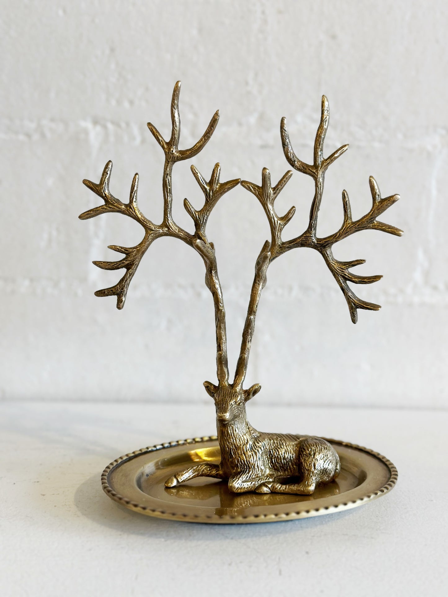 Brass Deer Jewelry Dish