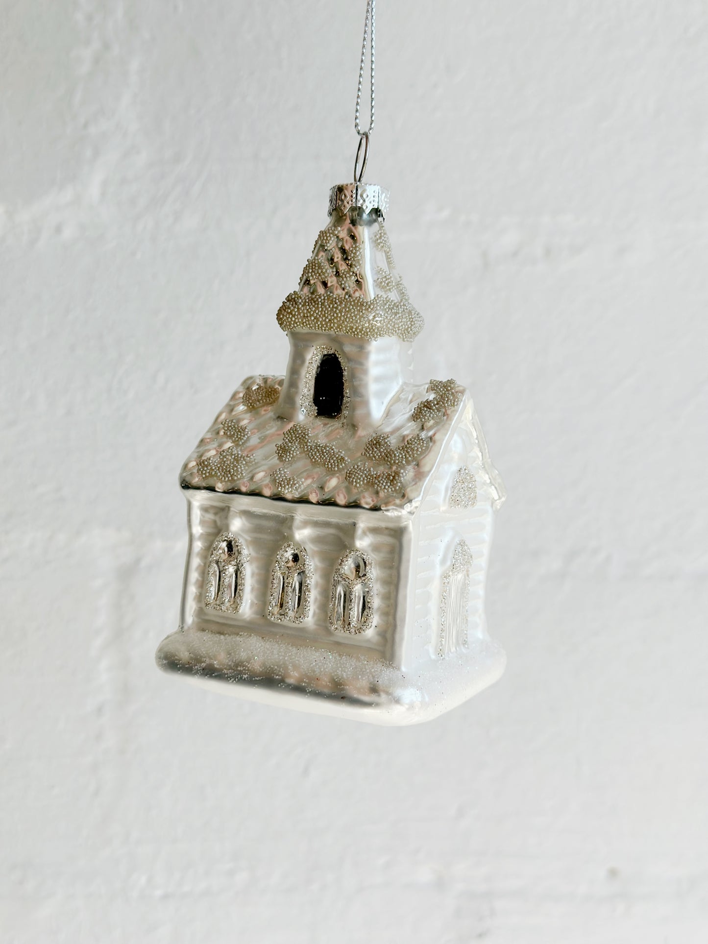 Snow Covered House or Church Ornament