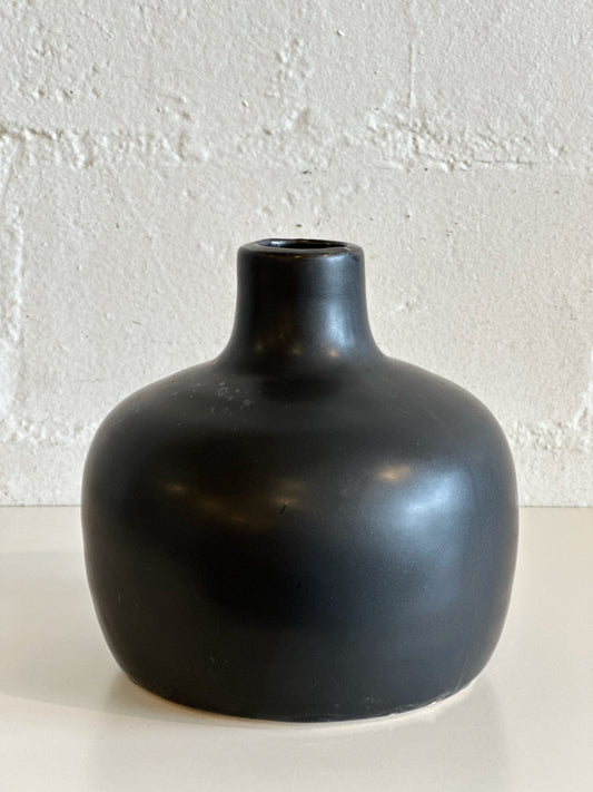 Small Black Matte Vase