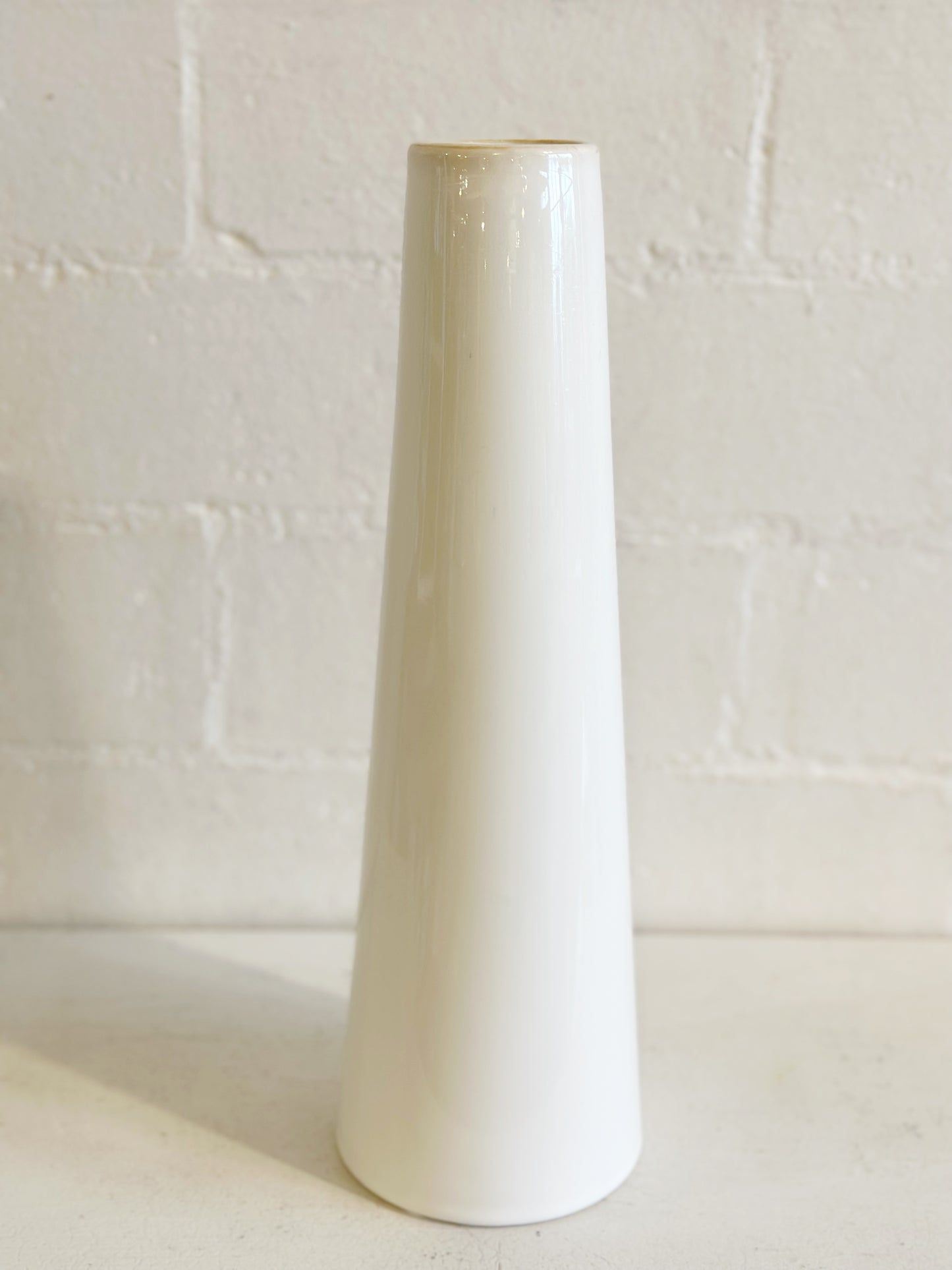 White Narrow Cone Vase