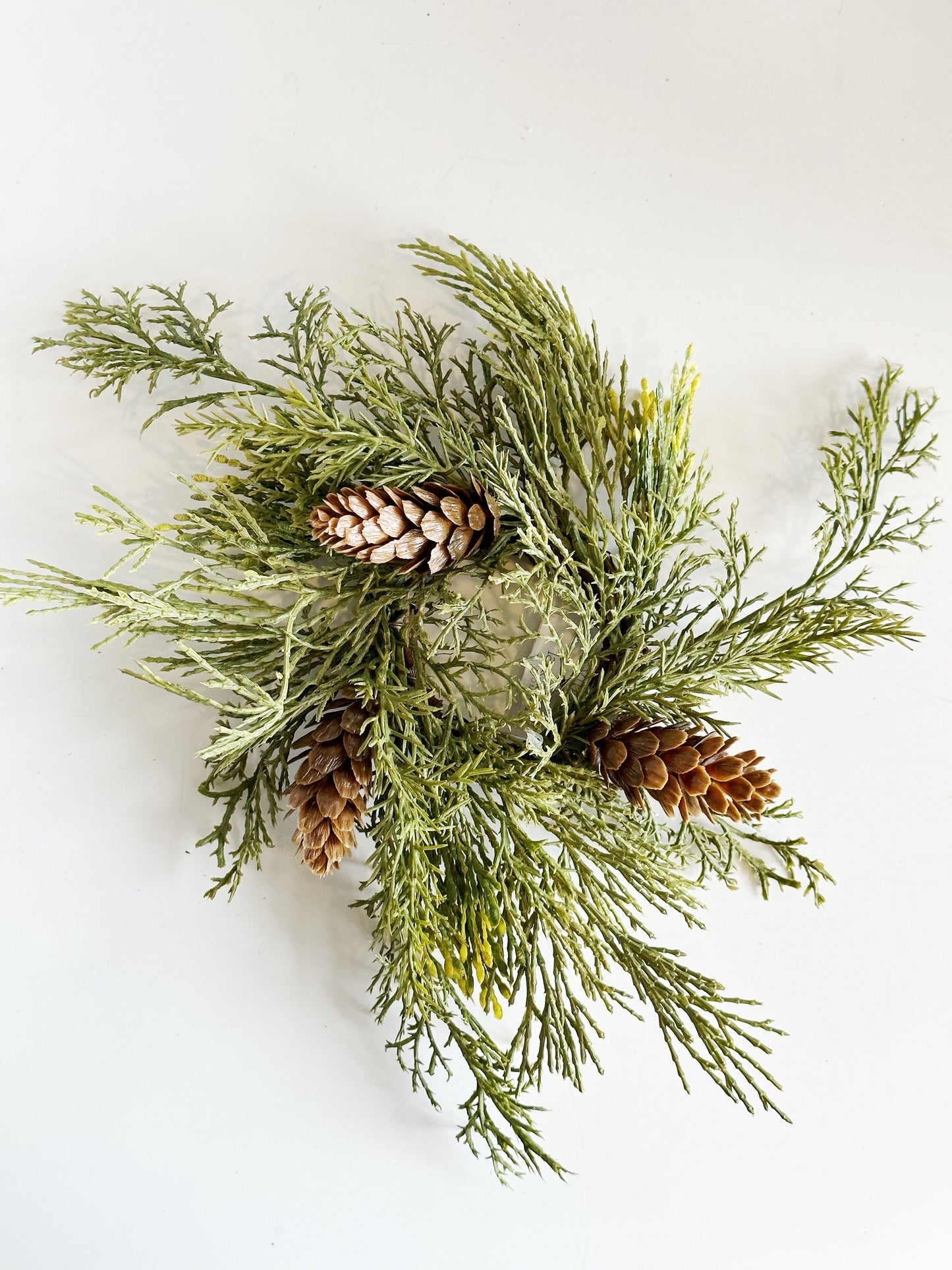 Alpine Cedar Candle Ring Wreath