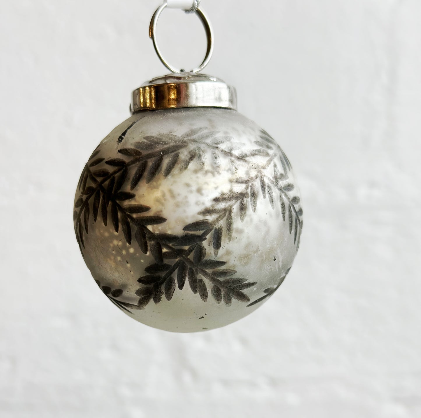 Etched Mercury Glass Ornament