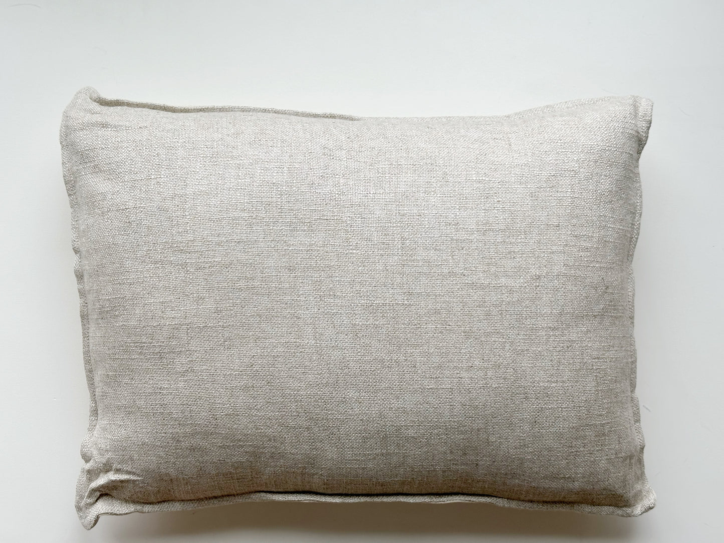 BEIGE LINEN MIX LUMBAR PILLOW